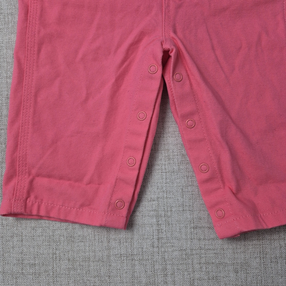 Carhartt Baby Girls Pink Canvas Overalls - Heart Hardware - 6M - Picture 5 of 10